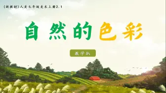 Descargar video: （新教材）人美版七年级上册2.1《自然的色彩》一共34页