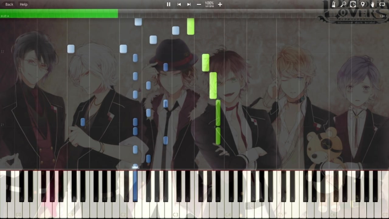 [图](Hard Piano Version)Diabolik Lovers OP-Mr.Sadistic Night(Opening)