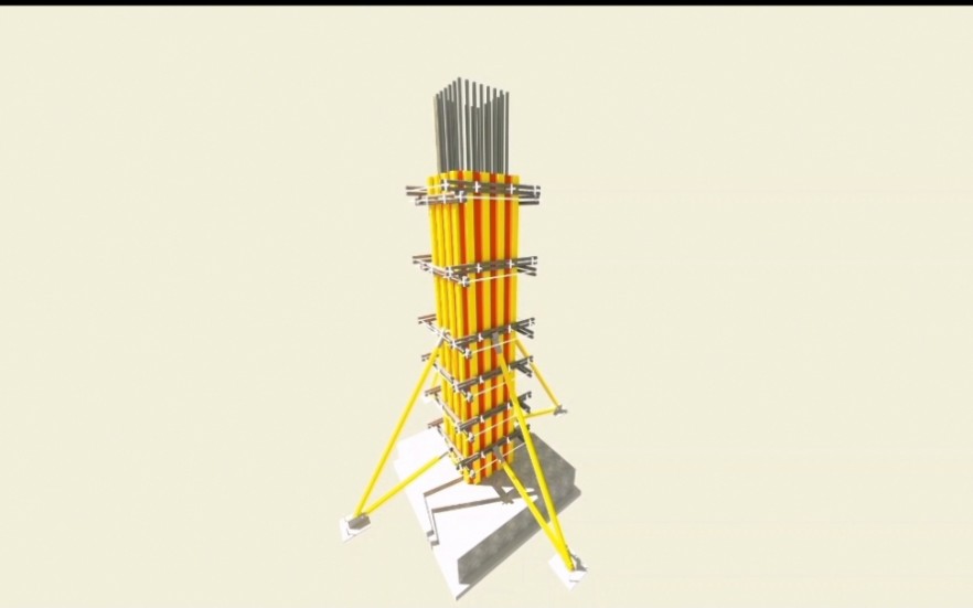 [图]【筑梦扬帆起航】柱模板施工工艺展示视频