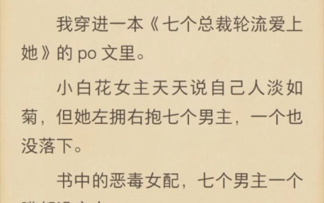 (完结)我穿进一本七个总裁轮流爱上她的po文里哔哩哔哩bilibili