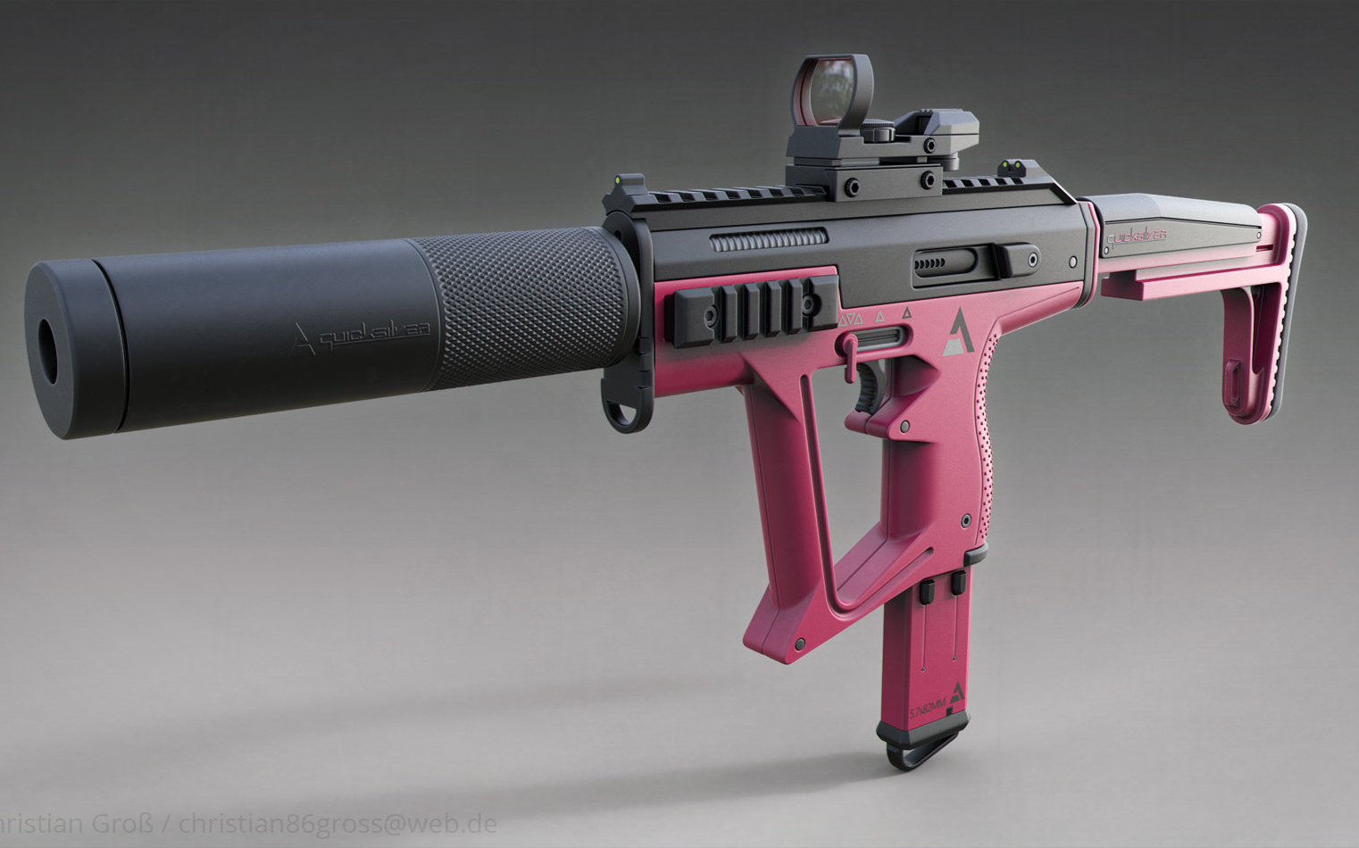 【maya武器建模】超酷写实风次世代枪械模型制作,新手入门必看教程