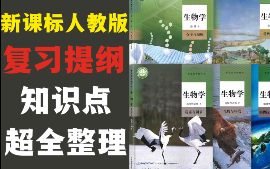 [图]【高中生物】新课标人教版复习提纲，知识点超全总结