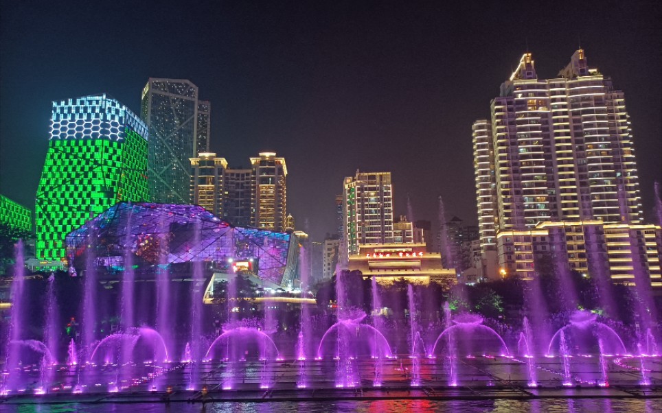 柳州美景音乐喷泉图片