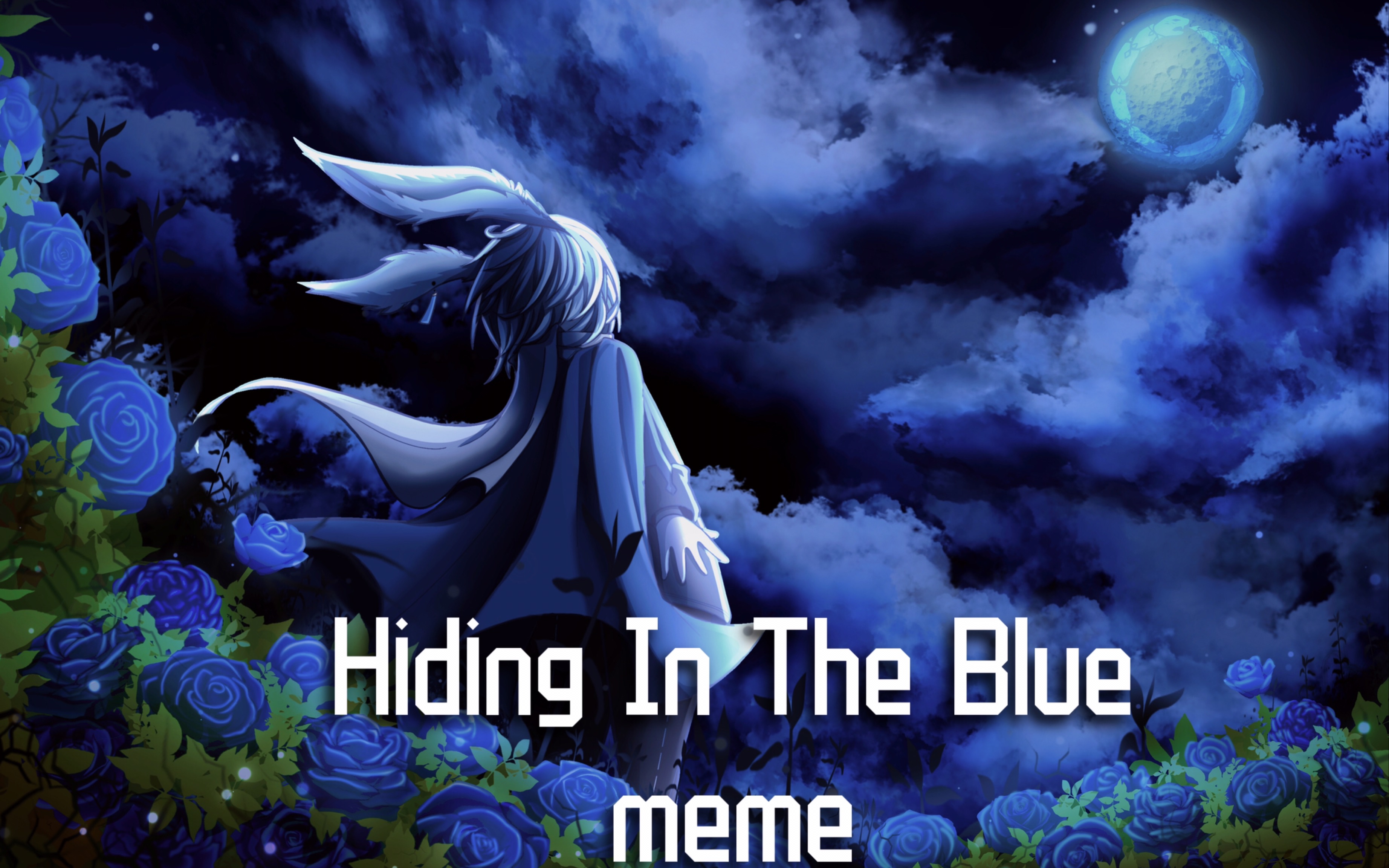 【原创oc/meme】hiding in the blue.