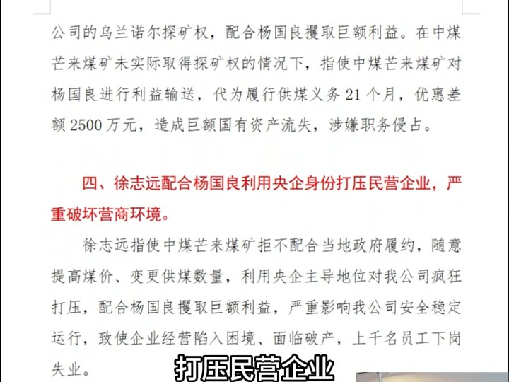 徐志远勾结伙同罪犯杨国良公权滥用、非法盗采致巨额国有资产流失哔哩哔哩bilibili