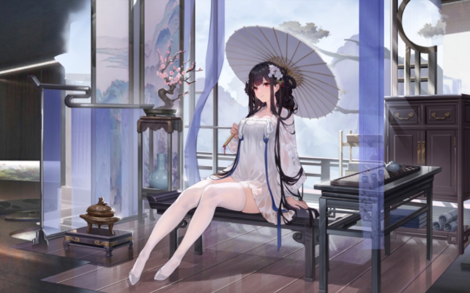 碧蓝航线 逸仙[膏发凝脂]皮肤演示