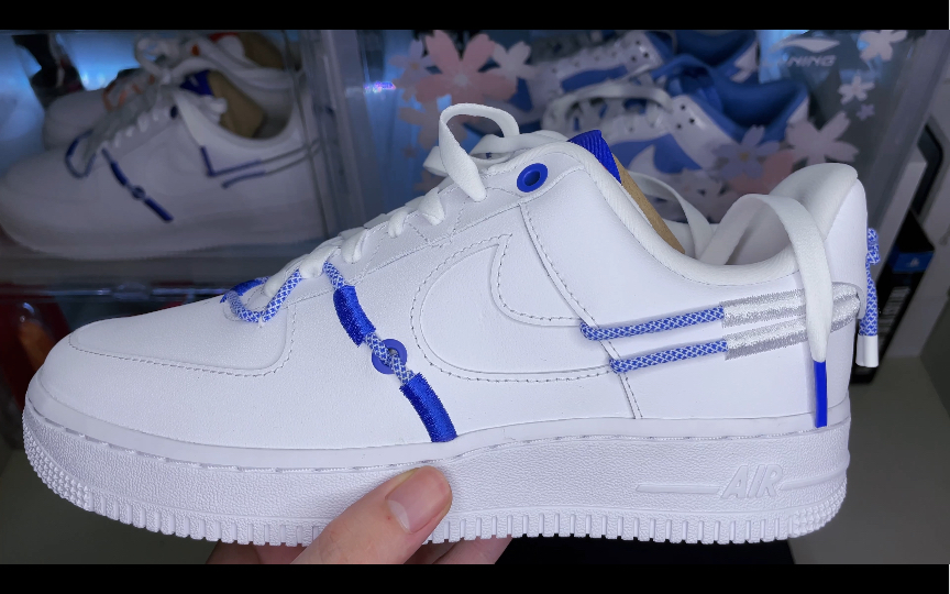 「鸳鸯党狂喜?」NikeAF1LX女款空军一号白蓝橙鸳鸯哔哩哔哩bilibili