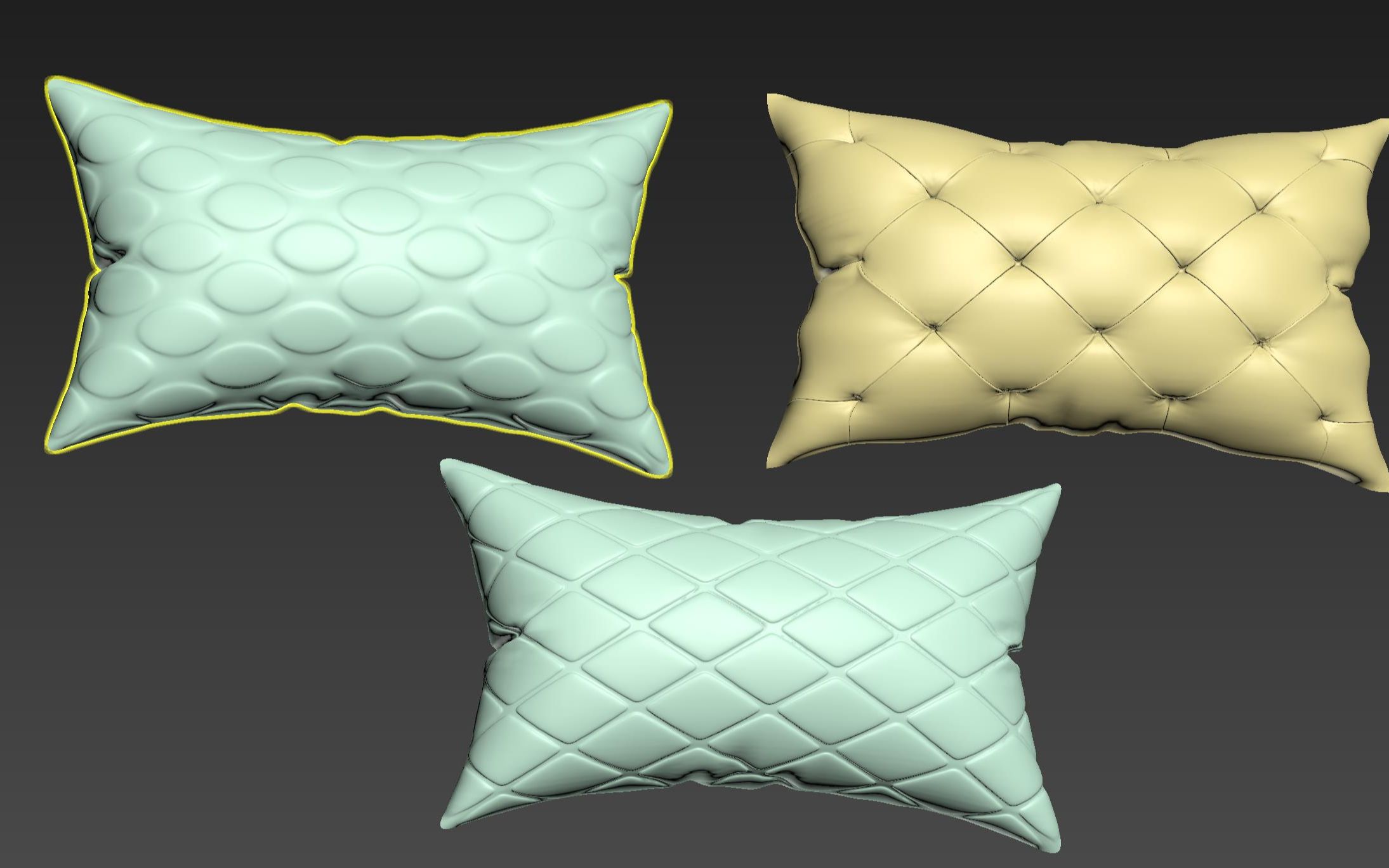 a00004 -3dmax蒙皮包裹变形器软包褶皱抱枕 教程