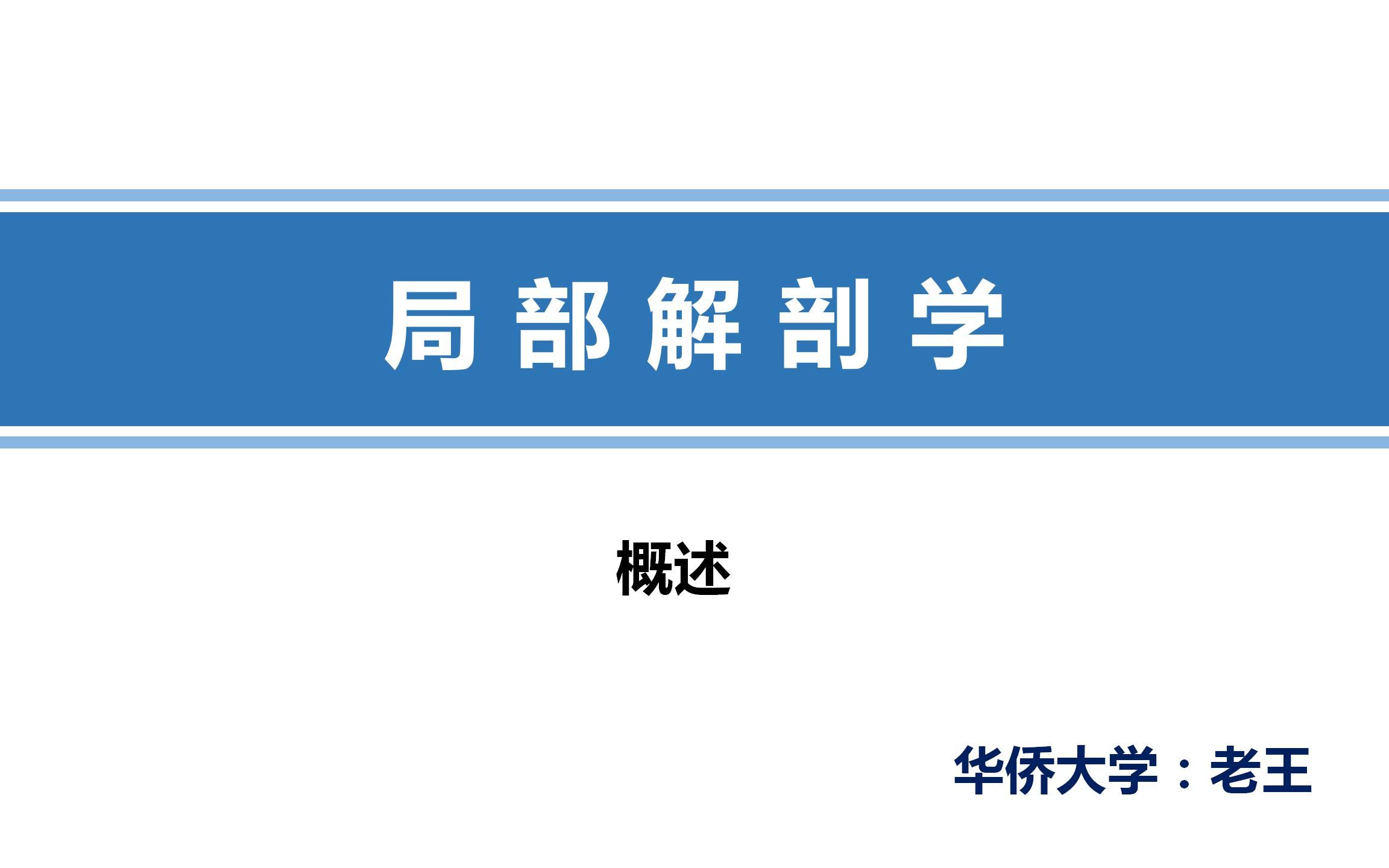 《局部解剖学》0.概论哔哩哔哩bilibili