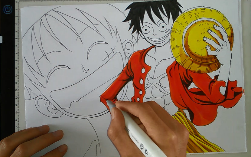jasonlu手绘海贼王路飞