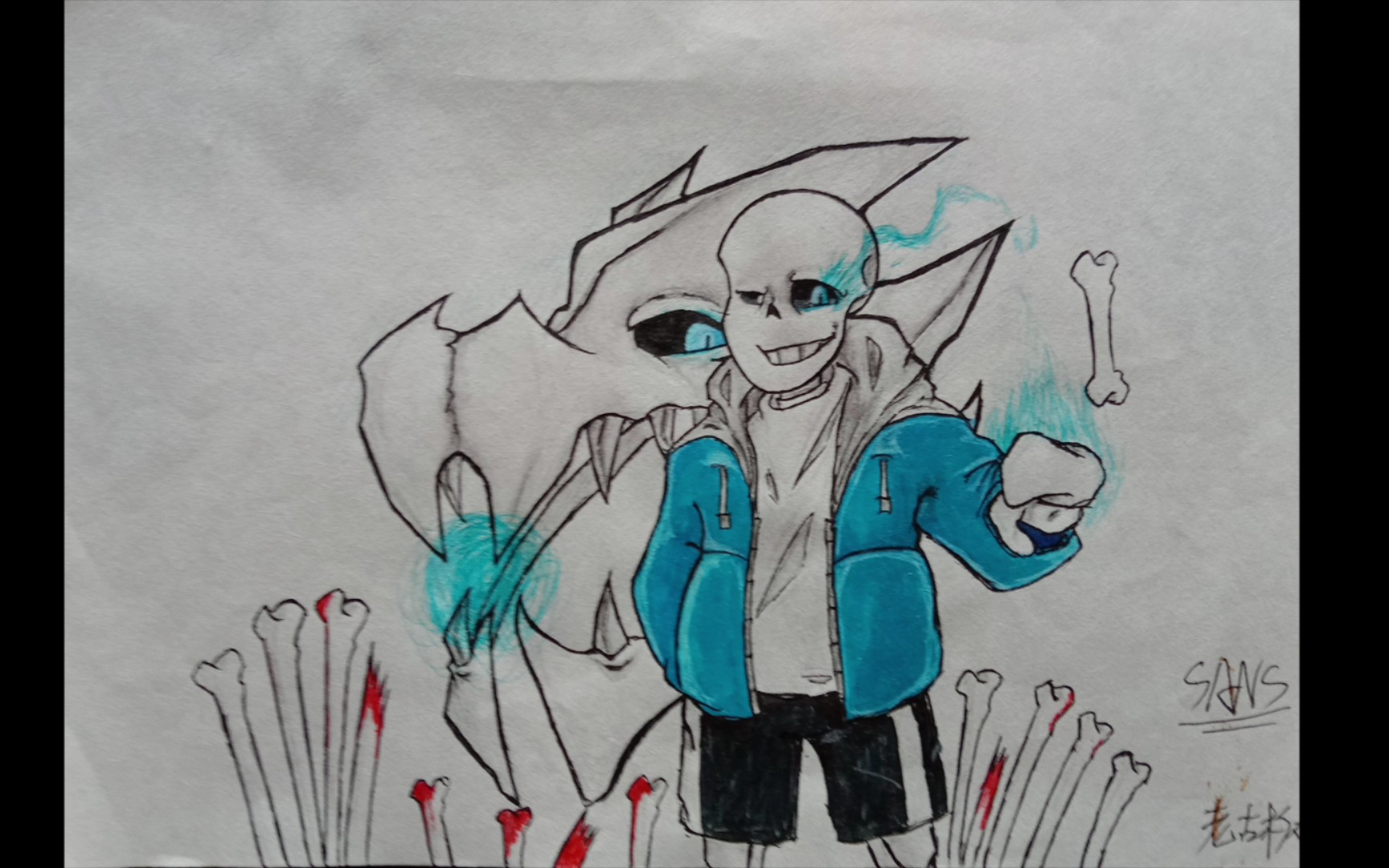 [undertale]sans 画渣绘画