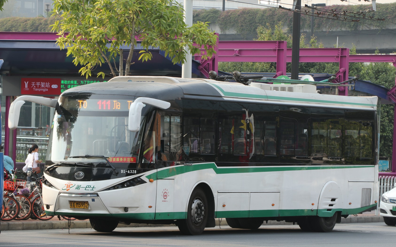 【广州公交】pov21 广州电车111路 天平架-黄石路 全程自动报站 【已