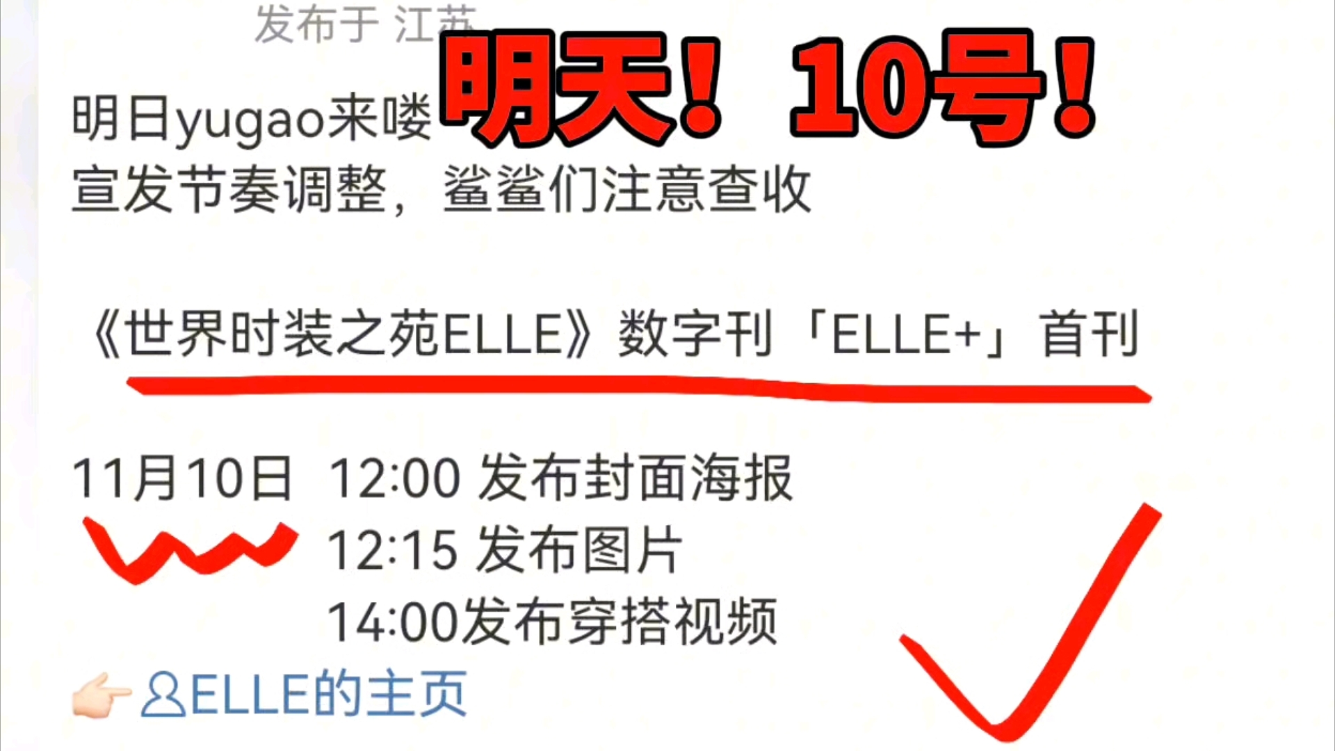 我来提醒了!散落在其他平台的鲨鲨们你看到了吗!明天10号我们要速度哇!哔哩哔哩bilibili