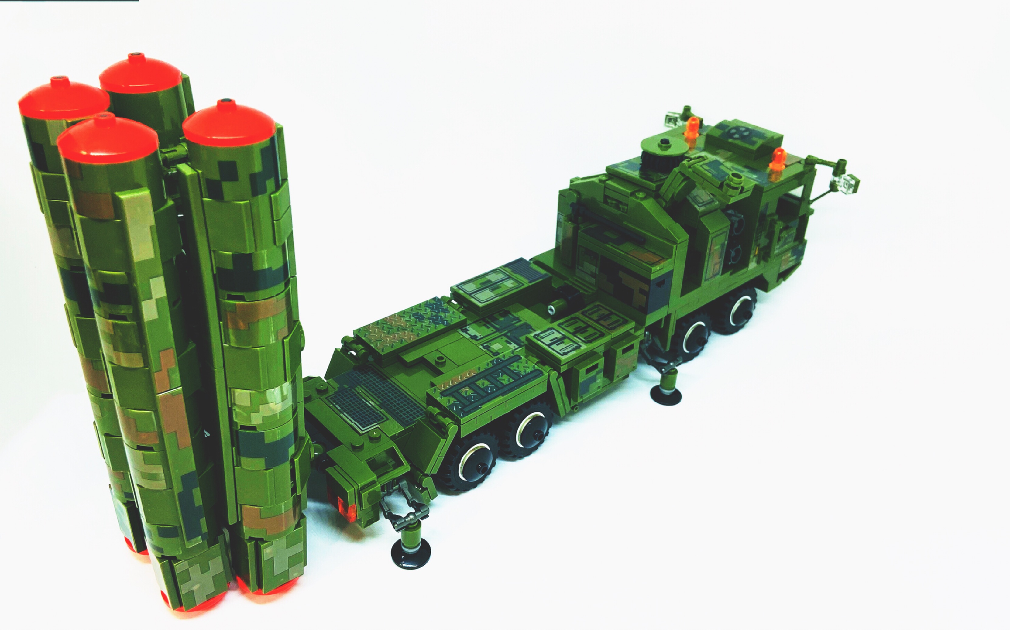 我国自主研发防控系统 红旗-9防空导弹车 森宝乐高又一官方授权火箭兵