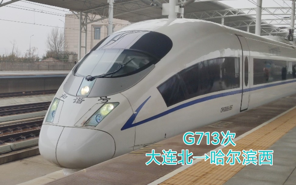 『中国铁路』『万年停运车次』哈尔滨局CRH380BG5628担当G713次列车(大连北→哈尔滨西)大连北→瓦房店西区间段全程原速POV哔哩哔哩bilibili