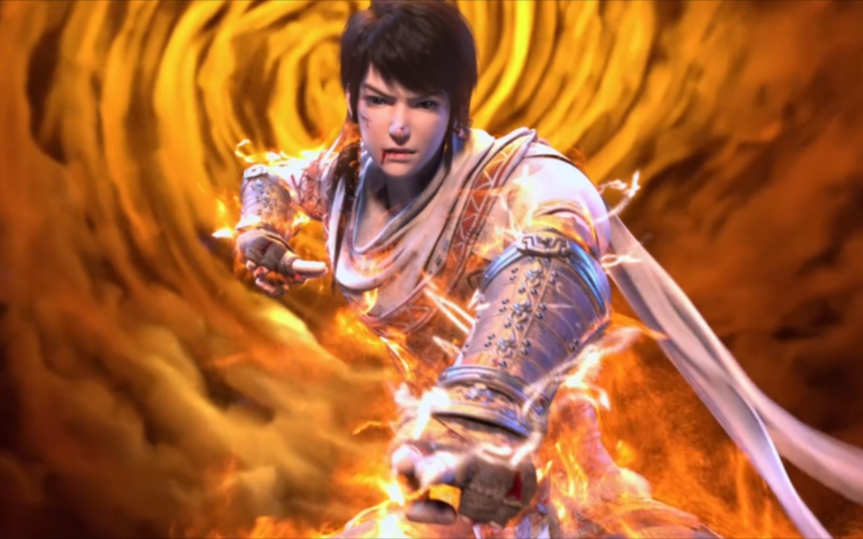 "大荒囚天指,半指撼天地!"林动使用大荒囚天指击败秘境守护者!