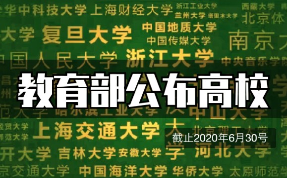 【教育部7月9号文件】2020全国普通高等学校2740所全名单!!!哔哩哔哩bilibili