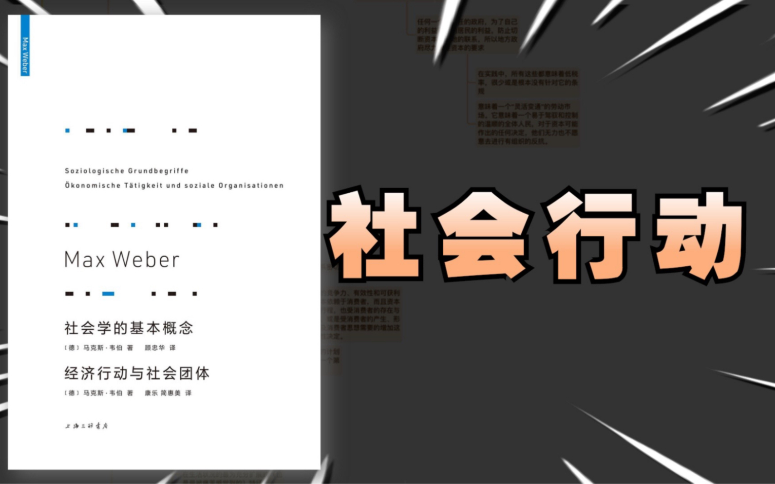 [图]韦伯【社会学的基本概念】社会行动有什么特点？包含哪些行动？