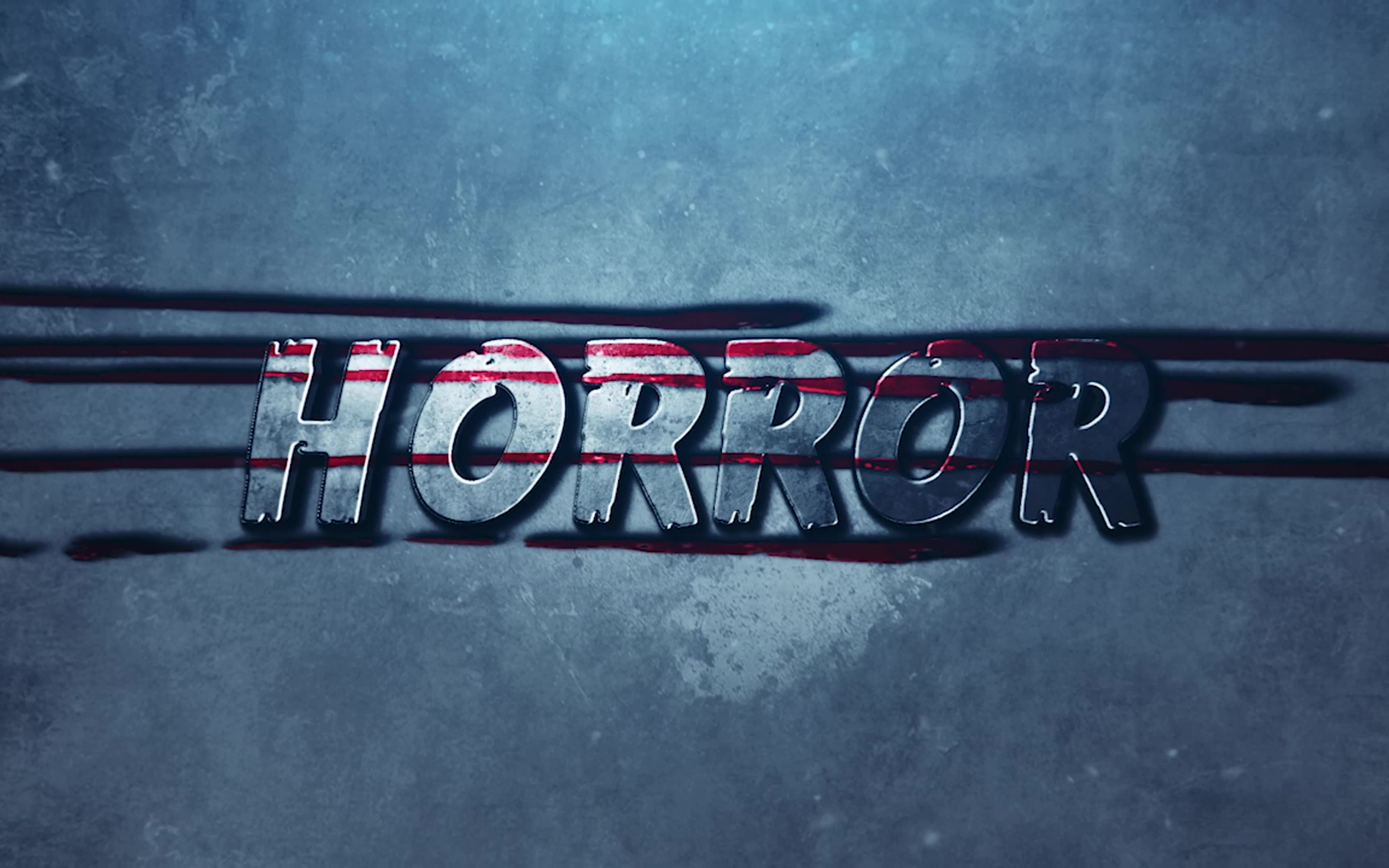 ae模板-金属文字效果血迹血液恐怖片破案电视剧片头犯罪悬疑惊悚特效