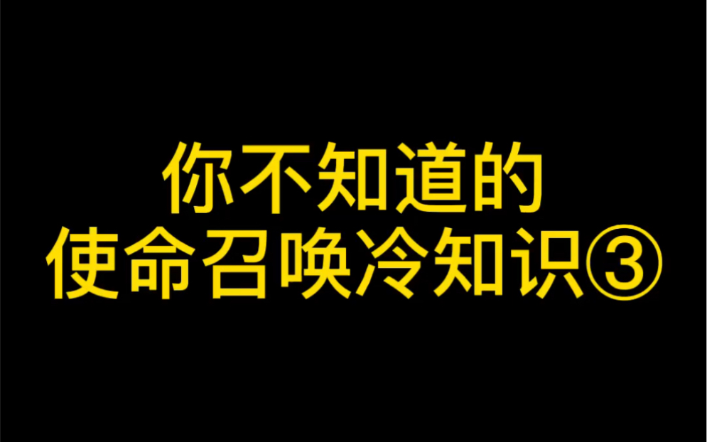 【老C游戏攻略】《使命召唤》你不知道的使命召唤冷知识哔哩哔哩bilibili