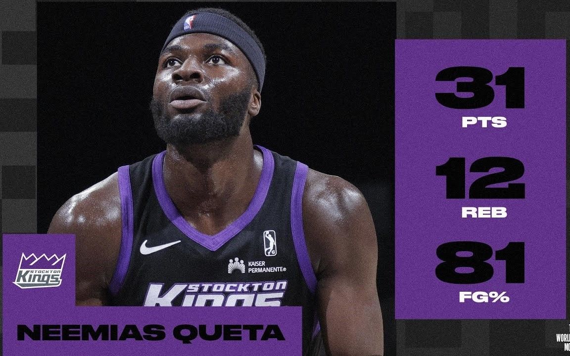 【G League】葡萄牙内线!前犹他州立中锋Neemias Queta 内米亚斯ⷮŠ克塔在G联盟贡献8次扣篮爆砍31分12篮板的两双数据!!全场集锦!!!!哔哩哔...