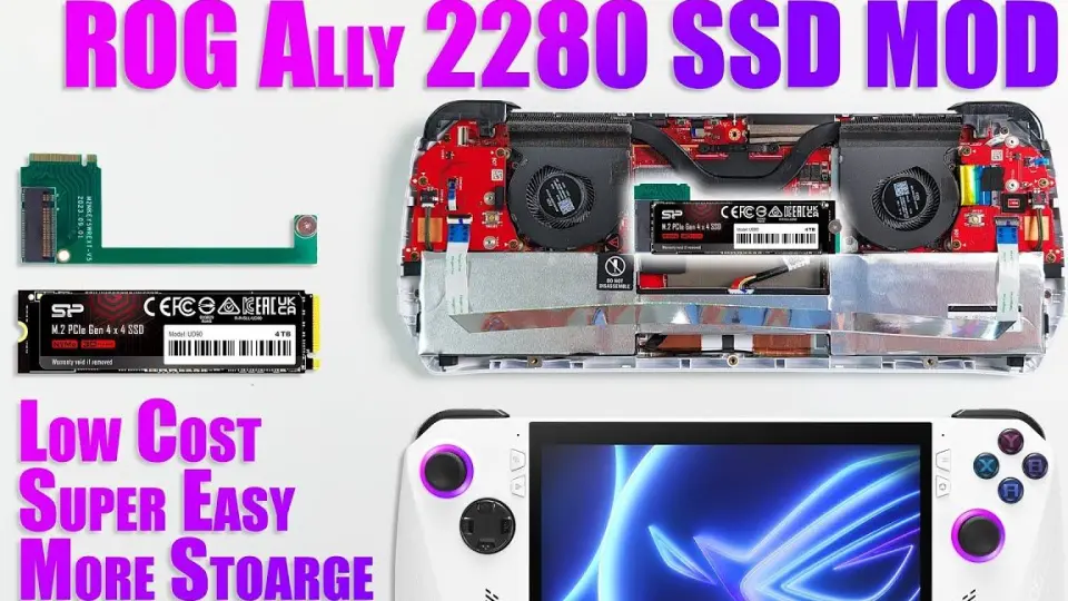 ROG Ally 2280 M.2 SSD 模组：更低的价格，更快的速度，安装超简单_哔