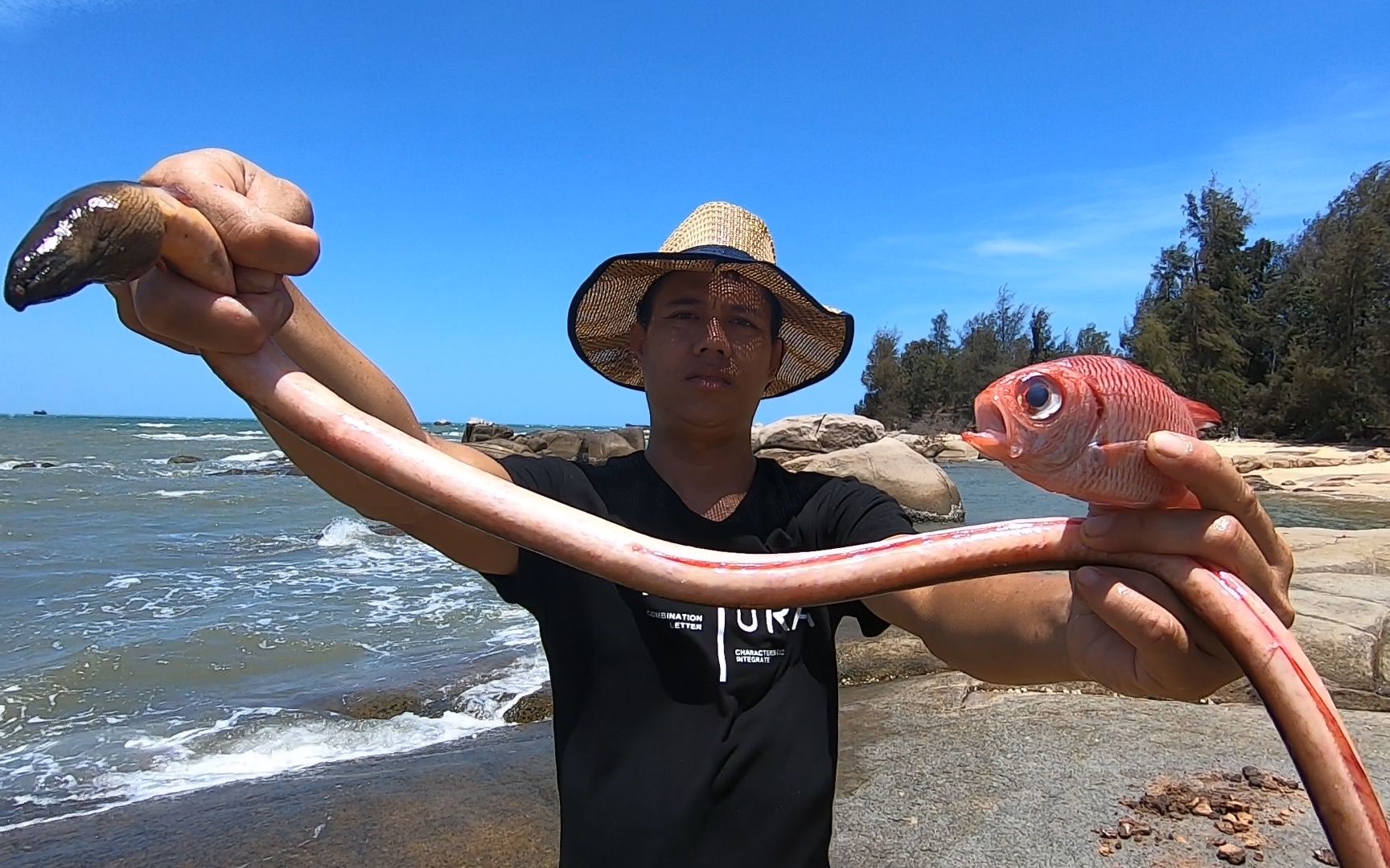 阿平赶海遇到怪事,天气热海货扎堆聚集小水坑,这是要发财的节奏_哔哩
