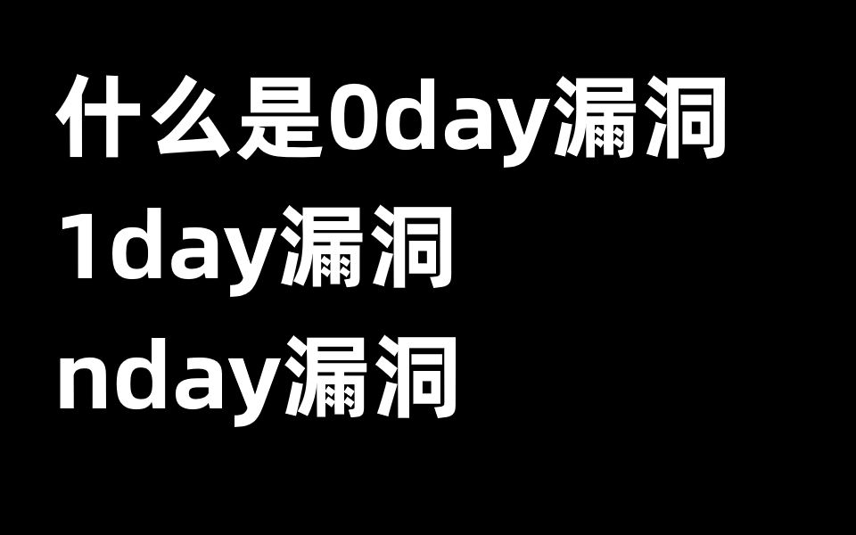 什么是0day漏洞、1day漏洞和Nday漏洞?!哔哩哔哩bilibili