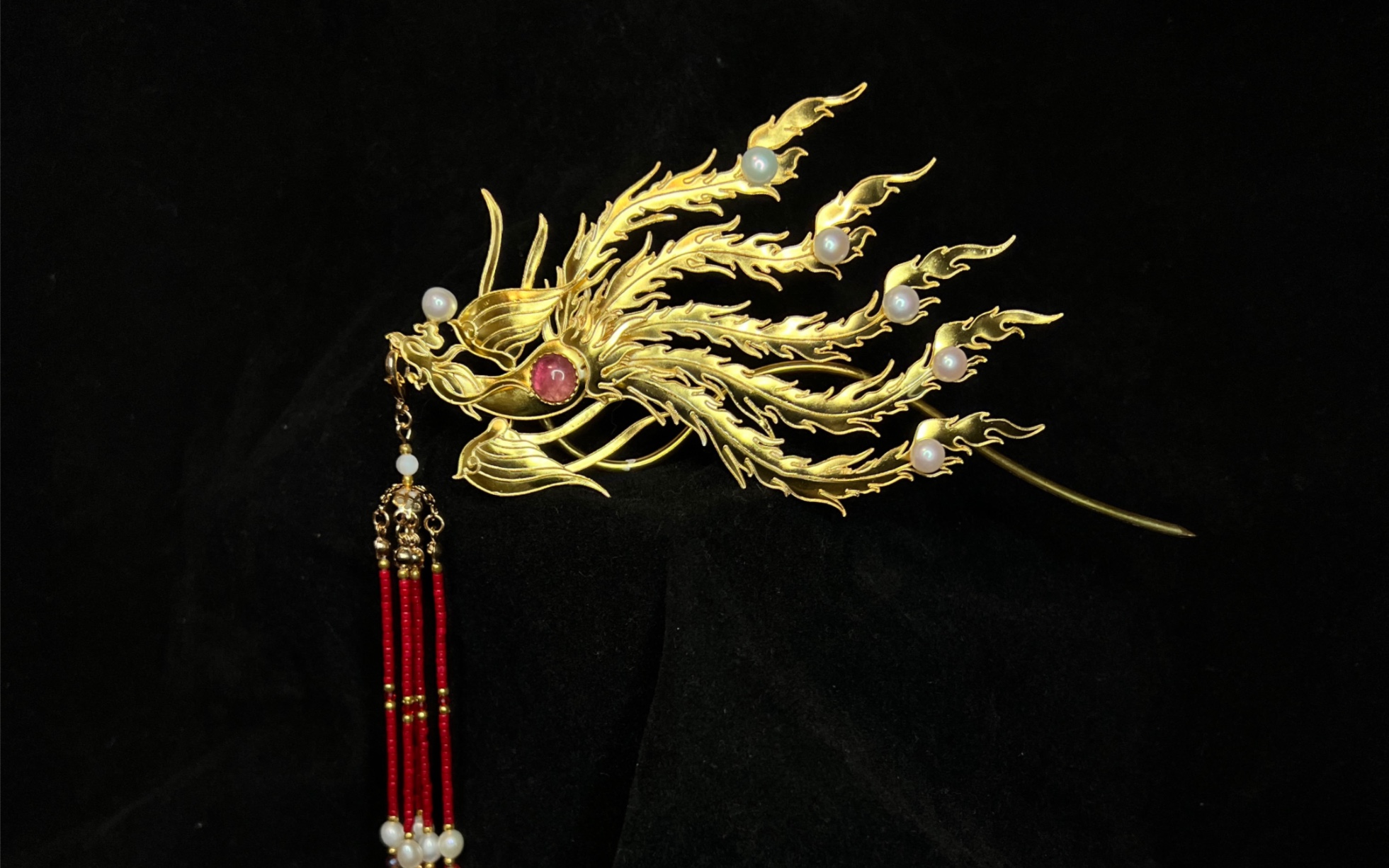 花丝镶嵌侧凤簪制作