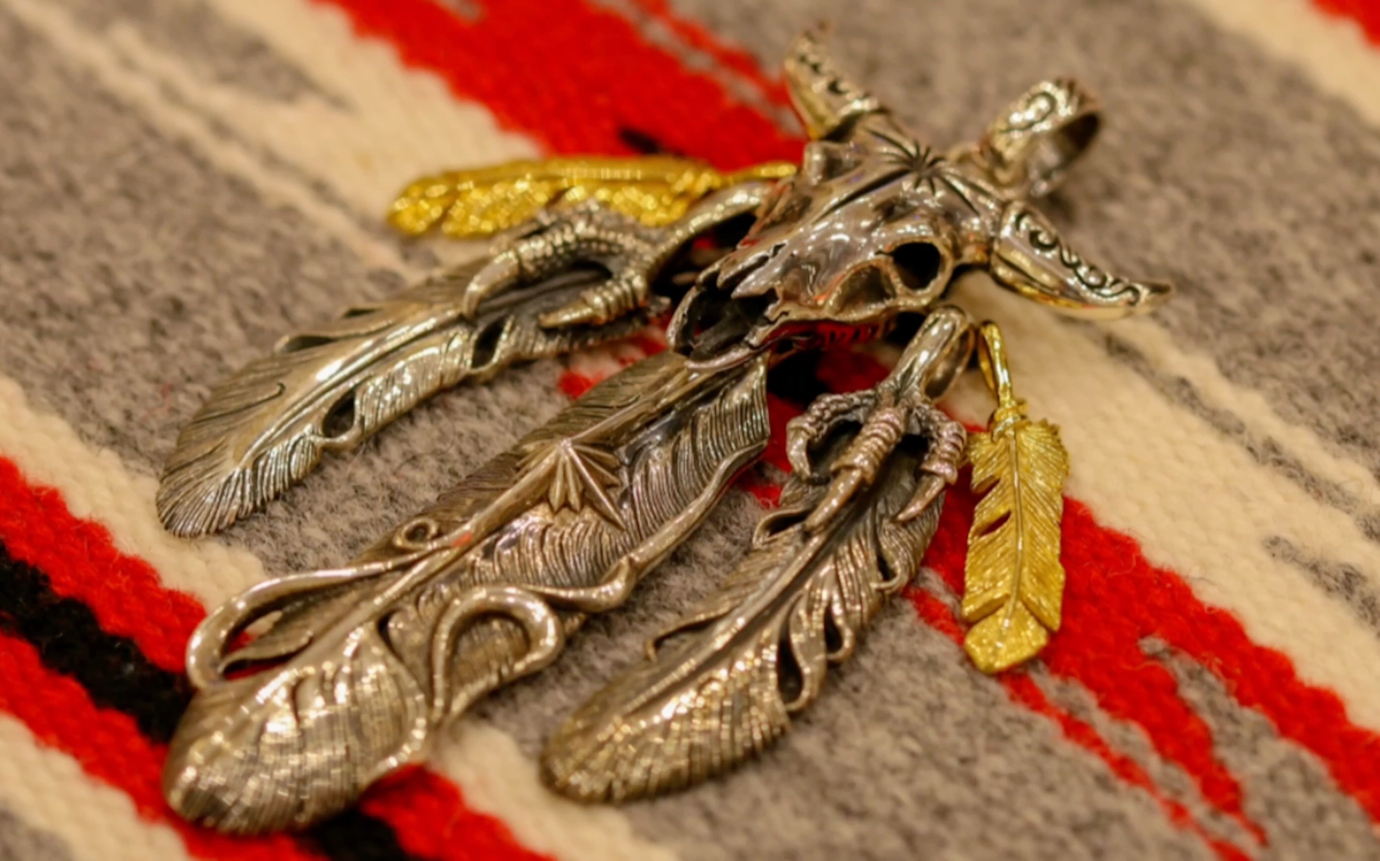 印第安银饰牛头羽毛超强搭配过程