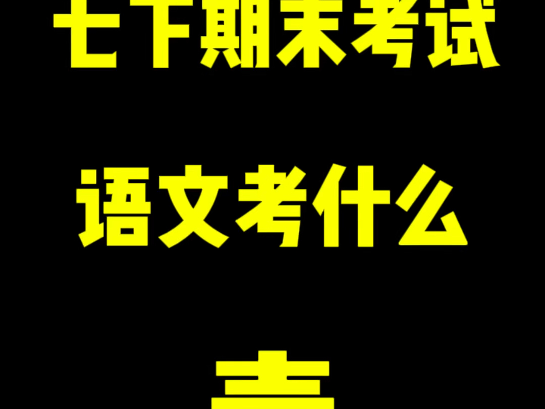 七年级下语文期末考试,常考点梳理,帮孩子高效复习#语文 #期末考试 #七年级语文哔哩哔哩bilibili