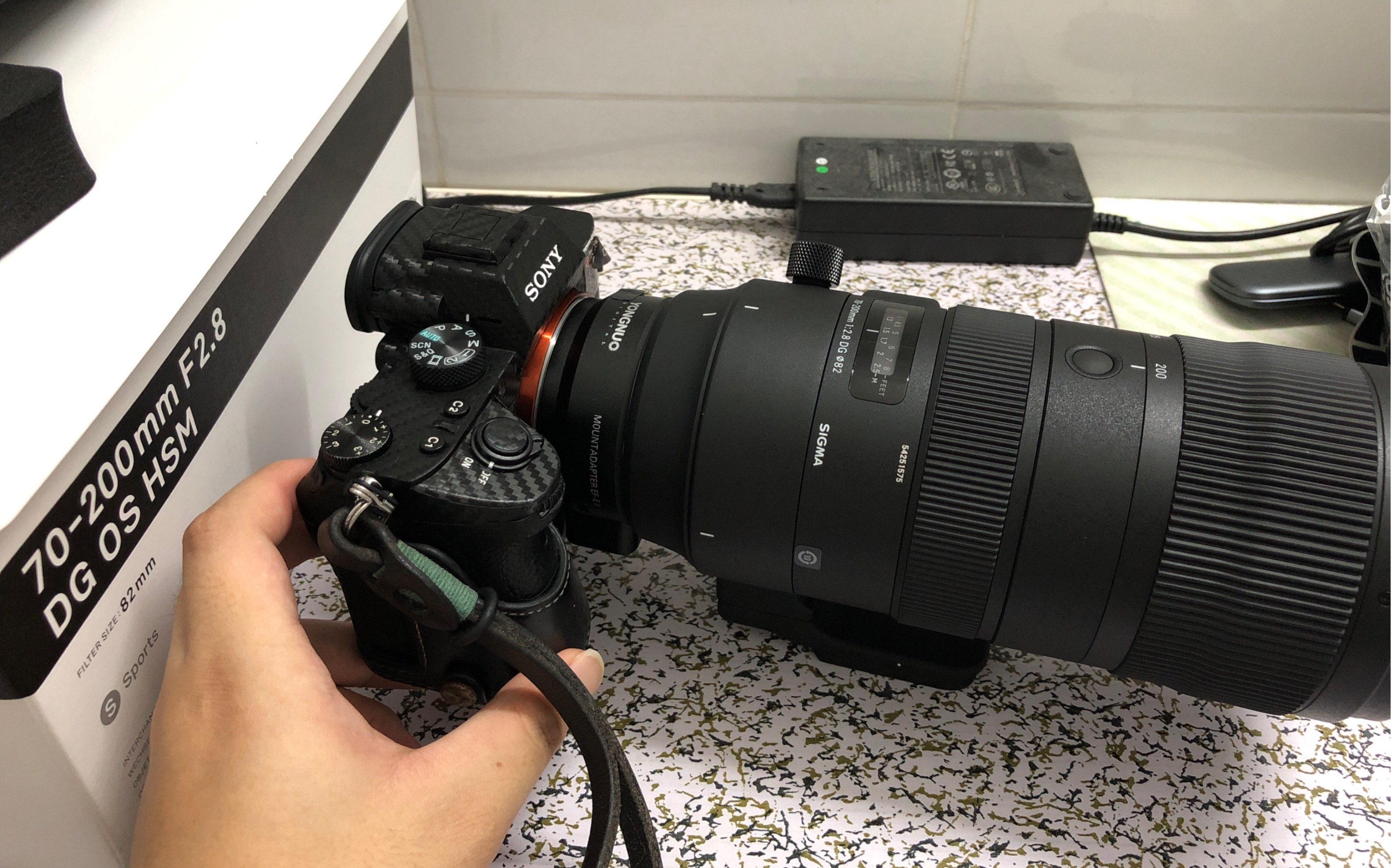 sigma 适马 70-200 sport 开箱 转接索尼a7m3