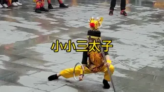 第一次见可爱的小小太子参礼，动作标准熟练