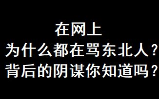 在网上为什么很多人都在骂东北人?这背后的阴谋你真的知道吗?哔哩哔哩bilibili