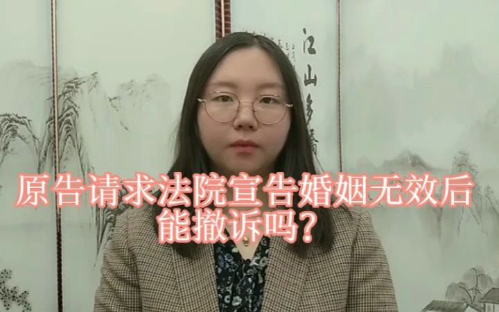 原告请求法院宣告婚姻无效后能撤诉吗?哔哩哔哩bilibili