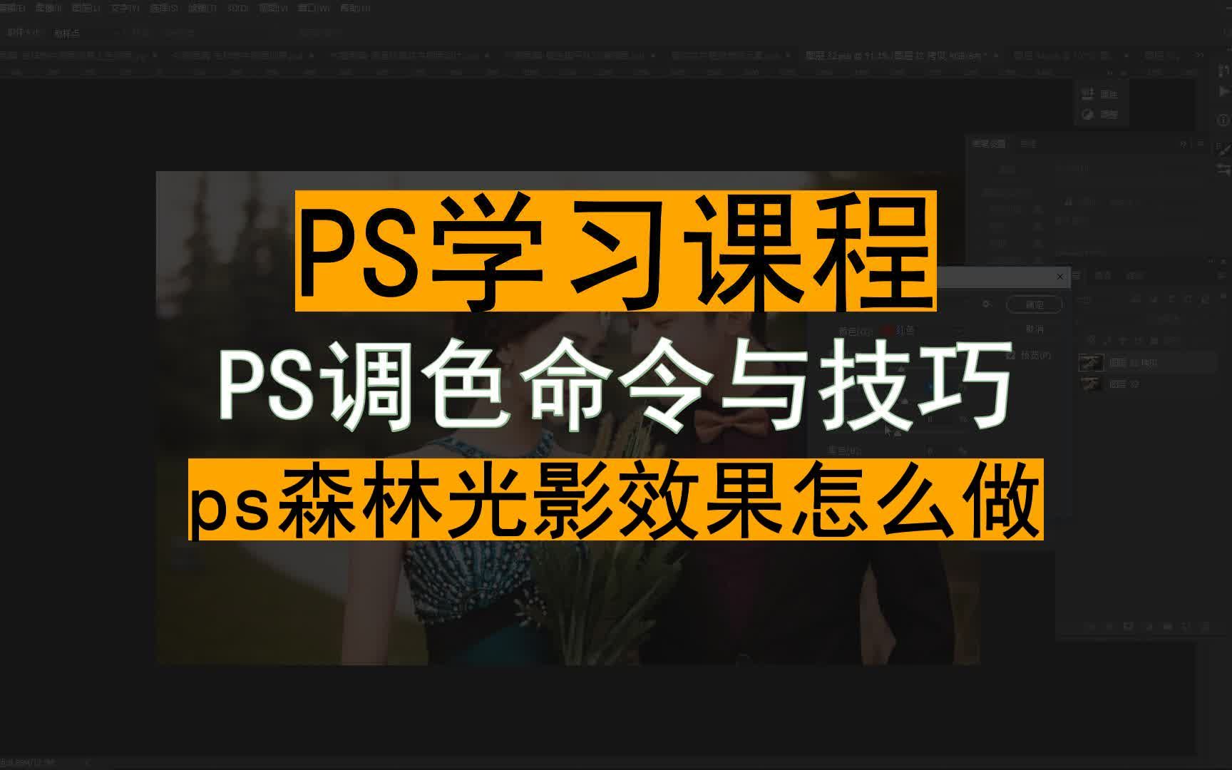 【PS学习课程】PS调色命令与技巧 ps森林光影效果怎么做哔哩哔哩bilibili