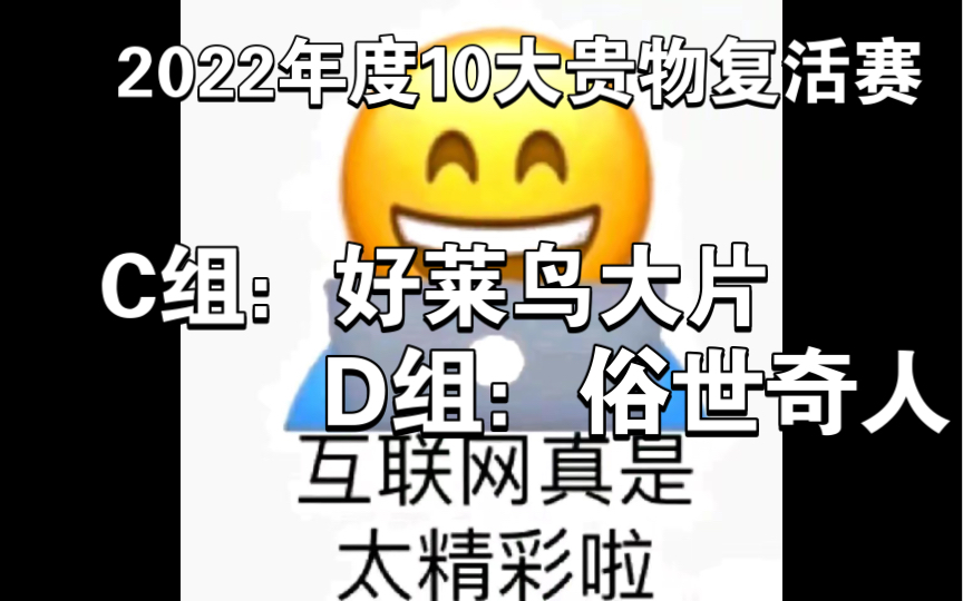 [图]2022年度10大贵物复活赛C组：好莱鸟大片 D组：俗世奇人