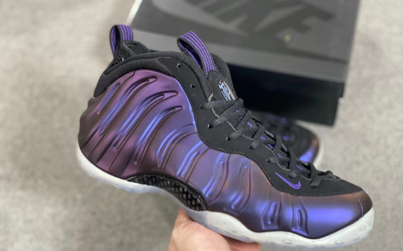 发货实拍nikeairfoampositeone茄子喷泡紫色