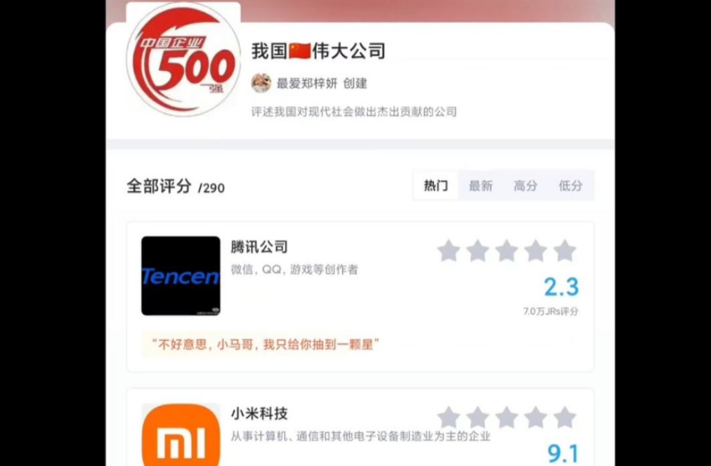 中国''伟大公司'',虎扑评分排行榜哔哩哔哩bilibili