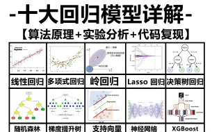 Download Video: 这才是科研人该学的！一口气学完线性回归、多项式回归、决策树等十大回归模型，从原理到实战，太通俗易懂了，比啃书强太多了！机器学习|深度学习|计算机视觉|人工智能