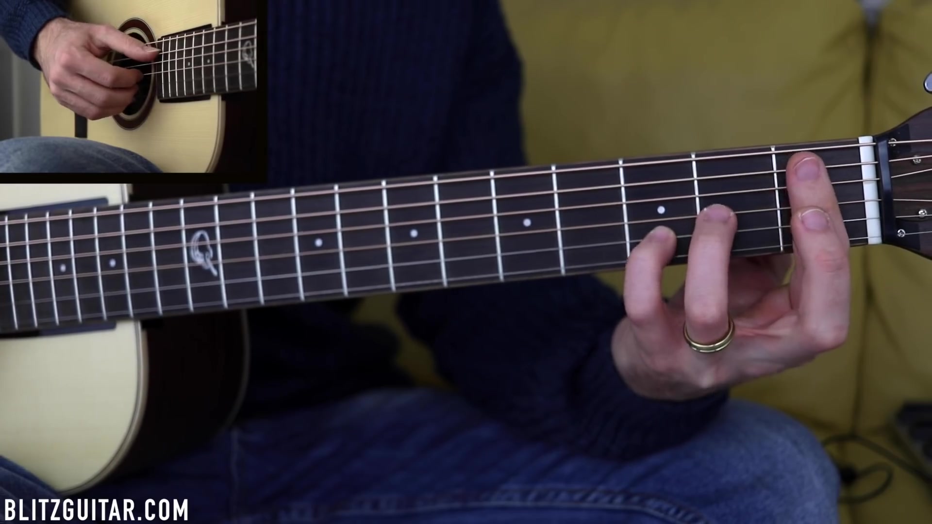 把吉他简单和弦与旋律结合在一起