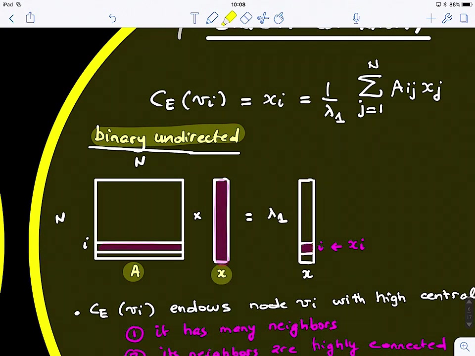 2 (degree centrality and eigenvector centrality)