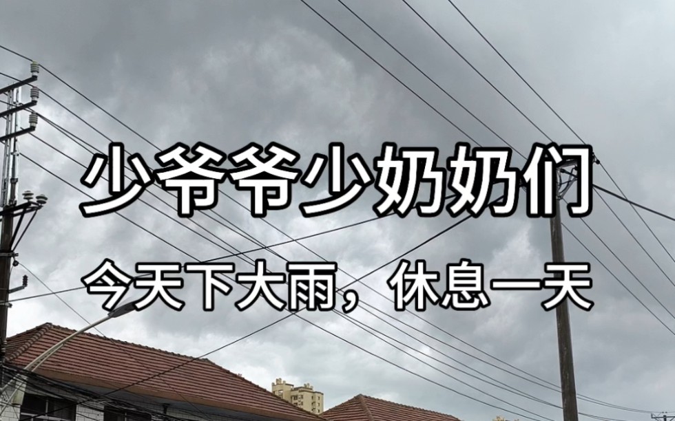 少爷爷,少奶奶们今天下雨就先不出摊了,休息一天.