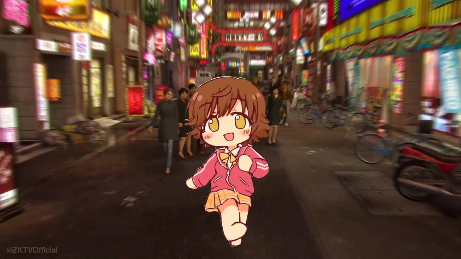 在神室町街头散步的本田未央