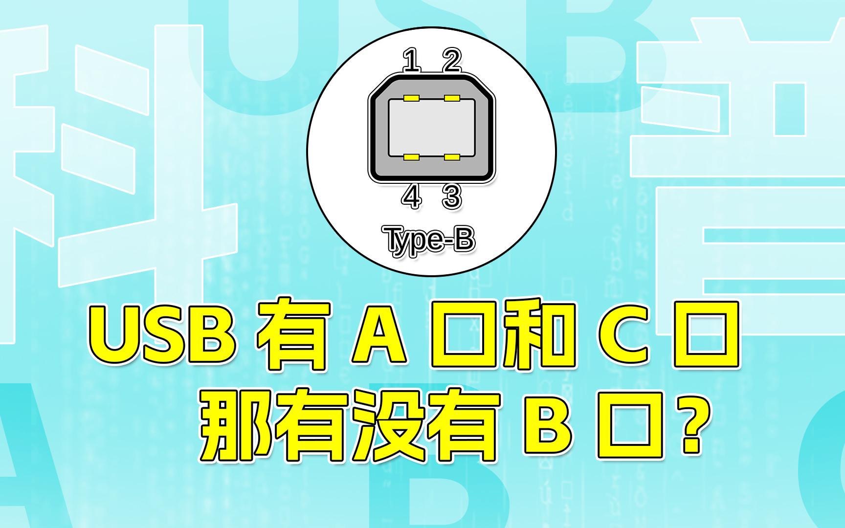 科普:有USBA口和C口,那有没有B口?哔哩哔哩bilibili