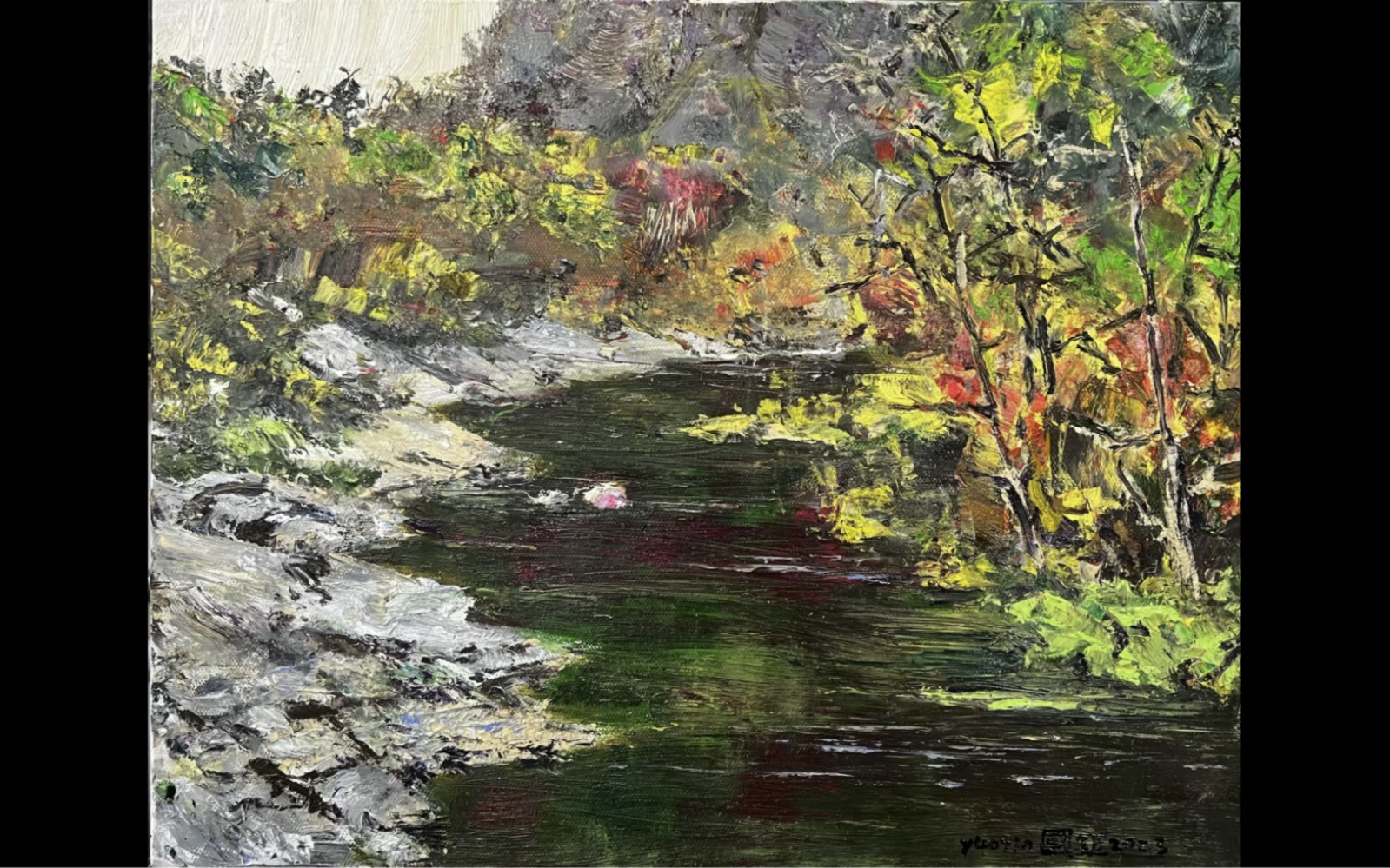 南阳西峡县二郎坪镇 #户外写生 #油画 #山水