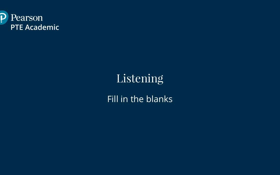 PTE Academic  Listening: Fill In The Blanks哔哩哔哩bilibili