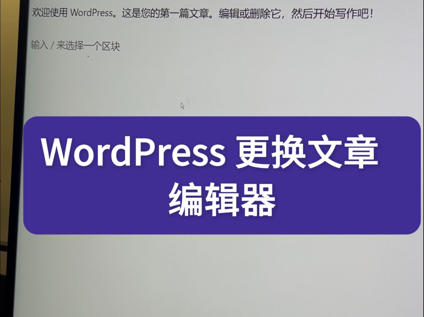 WordPress 怎么编辑文章?试试更换编辑器哔哩哔哩bilibili