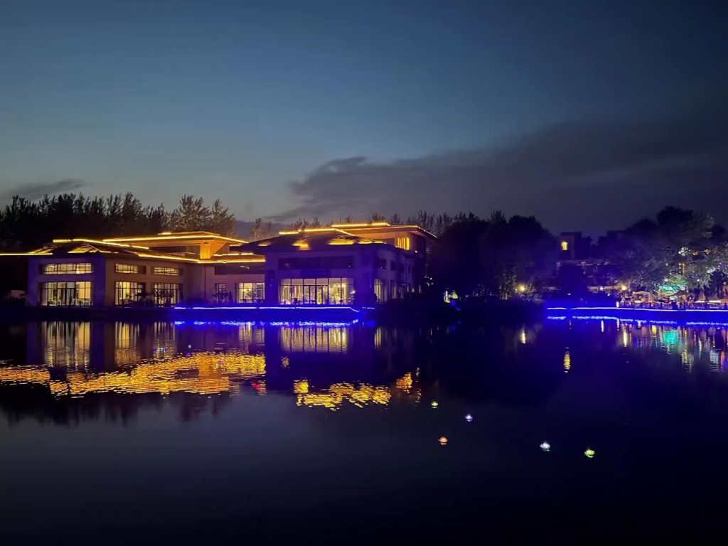 夜色璀璨,灯火阑珊,带你一起欣赏永清林栖谷 最美夜景社区