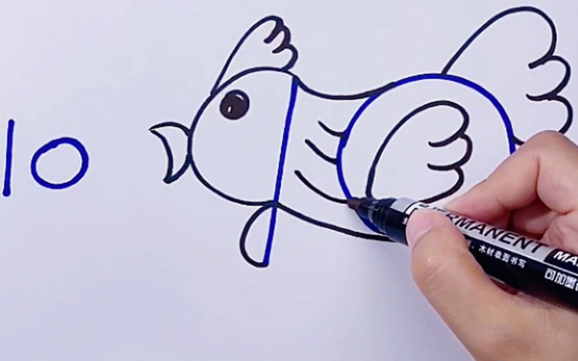 【简笔画】如何用不同的数字画鸡